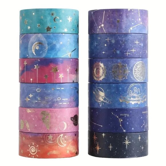 12pc Galactic Astrology Washi Tape Box Set - New in Box! - Picture 8 of 11